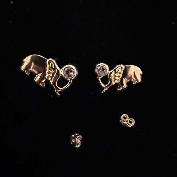 “New elegant genuine gold earrings 💛✨14 kt gold - Picture 1 of 2